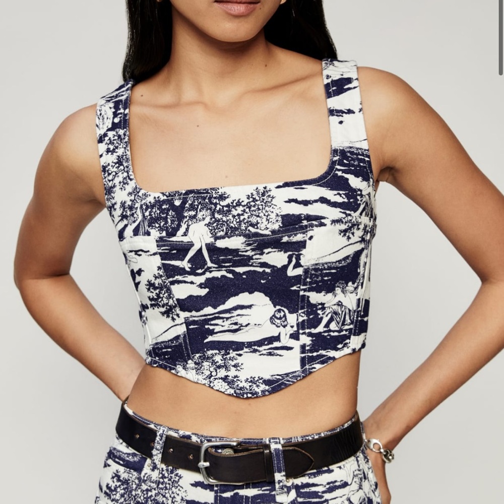 Reformation Raya Naked Lunch Bustier Top